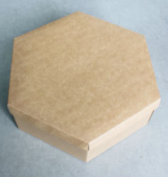 Крафт шестигранная коробка 15*15*10 - фото