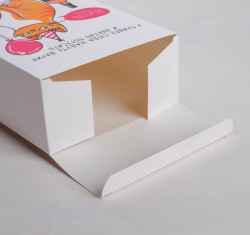Коробка складная «Кот с шариком», 16 × 23 × 7.5 см - фото