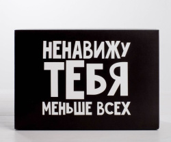 Коробка складная «Ненавижу», 16 × 23 × 7.5 см - фото