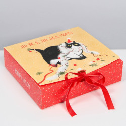 Складная коробка подарочная «Это Дед Мороз», 20 × 18 × 5 см - фото