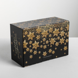 Складная коробка «Новогодний подарок», 22 × 15 × 10 см - фото