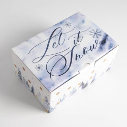 Коробка складная «Let it snow», 22 × 15 × 10 см - фото