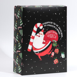 Коробка складная «Новогодние чудеса», 22 × 30 × 10 см - фото