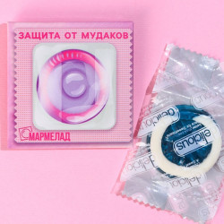 Мармелад-презерватив «От мудаков» в конверте, 1 шт. х 10 г. - фото